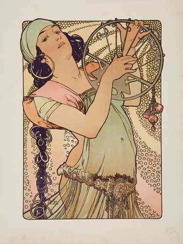 Appraisal: ALPHONSE MUCHA Salome Color lithograph x mm x inches wide