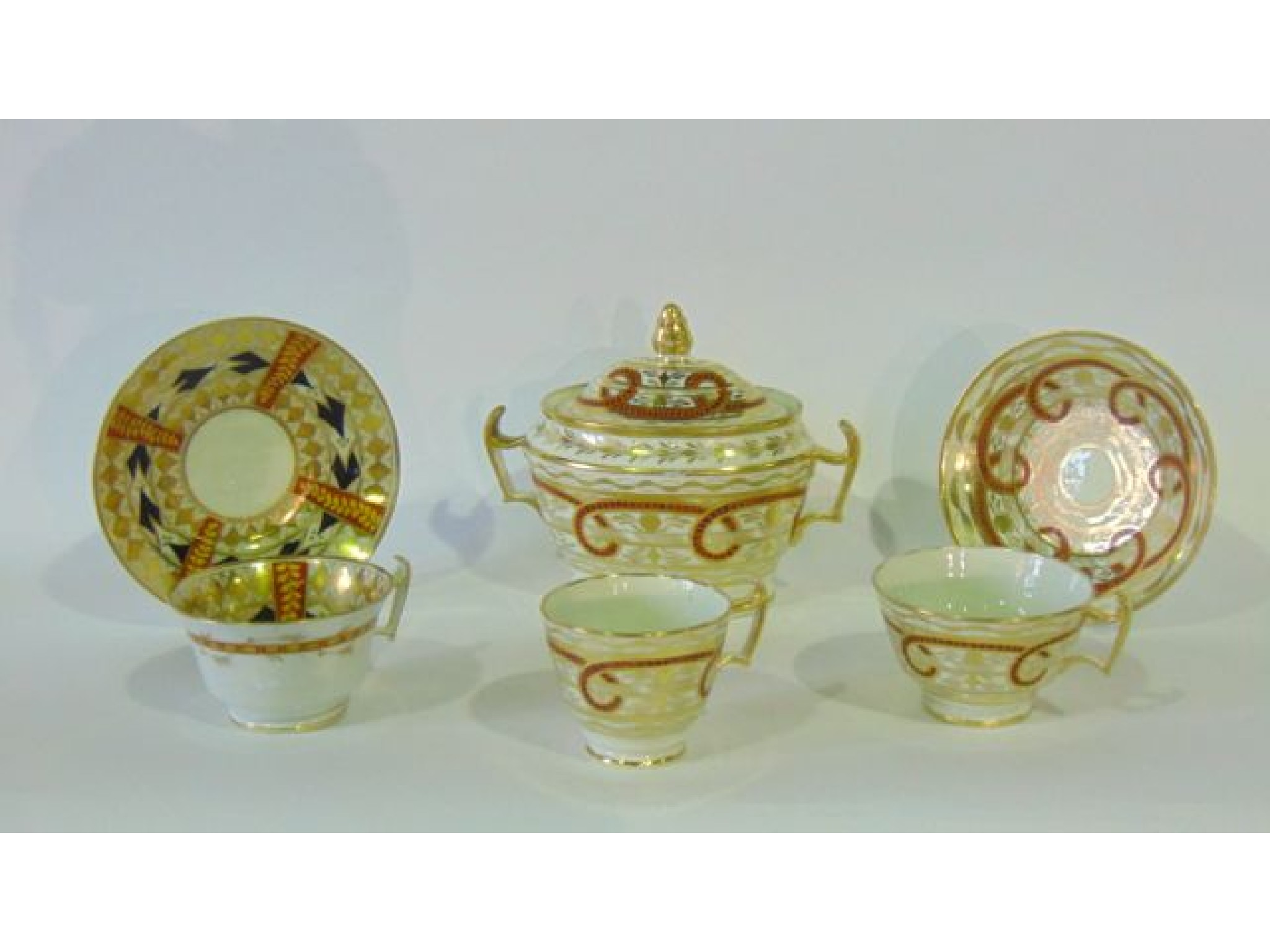 Appraisal: A collection of early th century tea wares comprising a