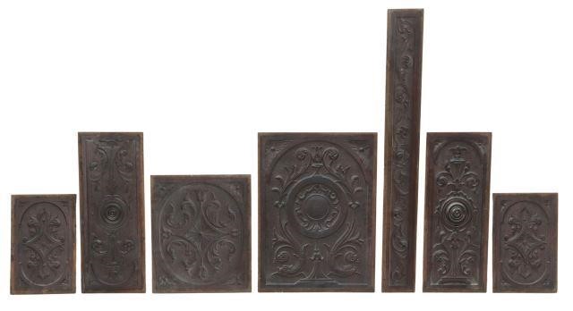 Appraisal: lot of Italian Renaissance Revival carved walnut architectural panels early