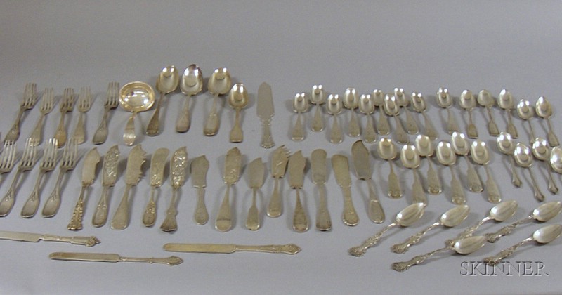 Appraisal: Approximately Sixty-four Pieces of Assorted Silver Flatware Gorham Dominick Haff