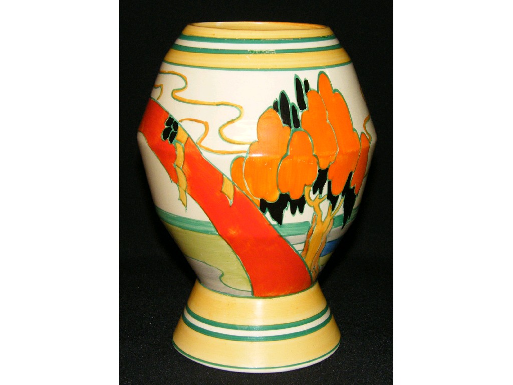 Appraisal: Clarice Cliff 'Solitude' Fantasque Bizarre vase shape high Illustrated in