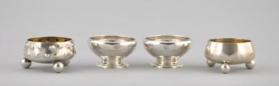 Appraisal: Four Tiffany Co Sterling Silver Salt Cellars Consisting of a