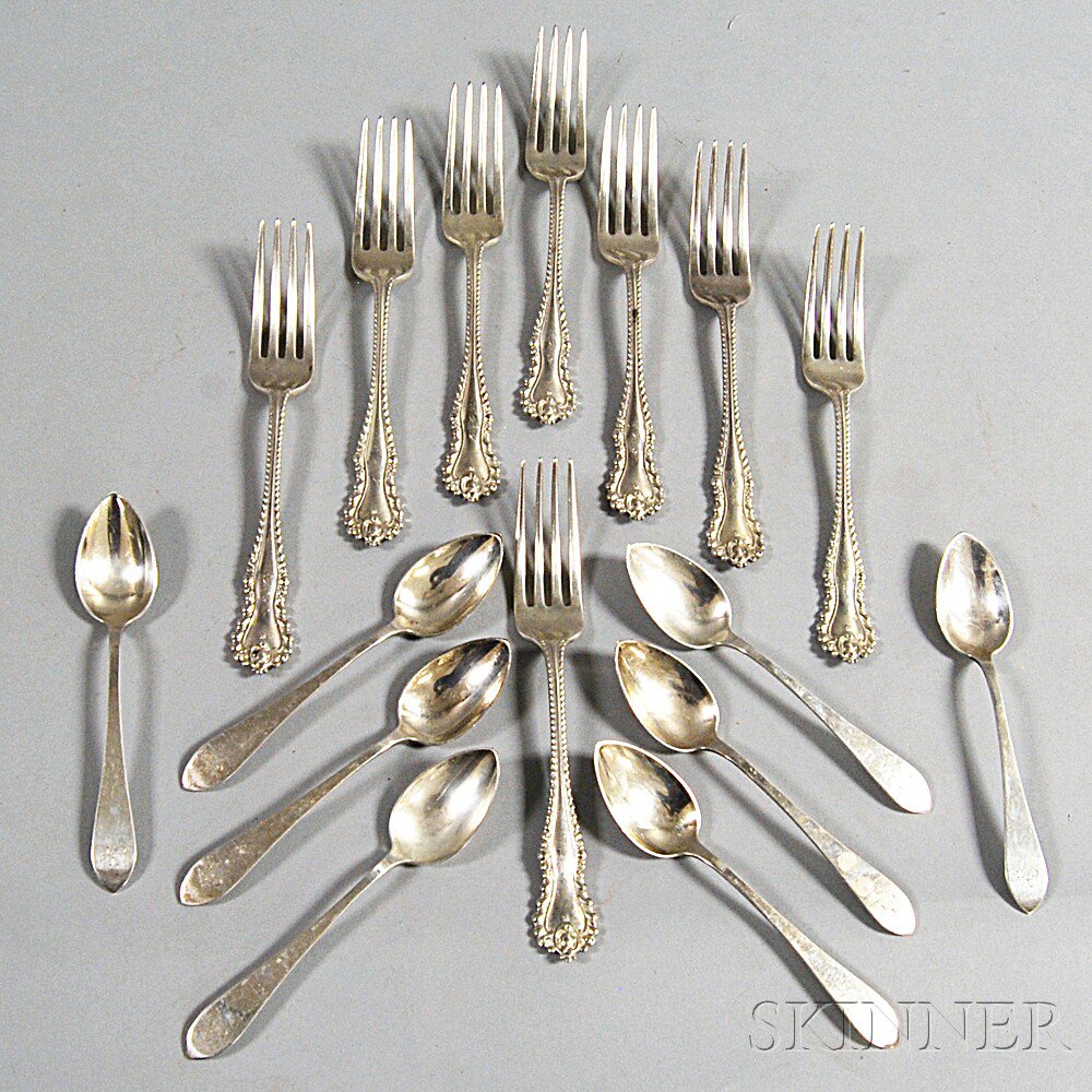 Appraisal: Sixteen Pieces of Dominick Haff Sterling Silver Flatware a set