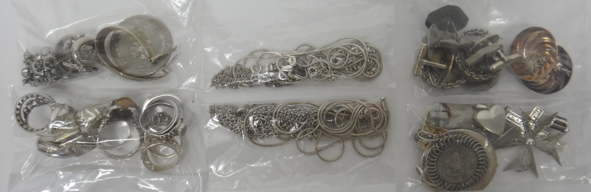 Appraisal: Silver and other jewellery comprising five bangles twelve rings twelve