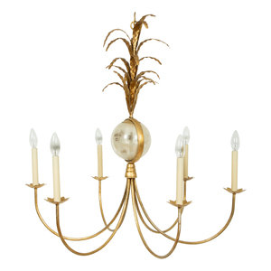 Appraisal: A Neoclassical Style Six Light Chandelier by Visual Comfort TH