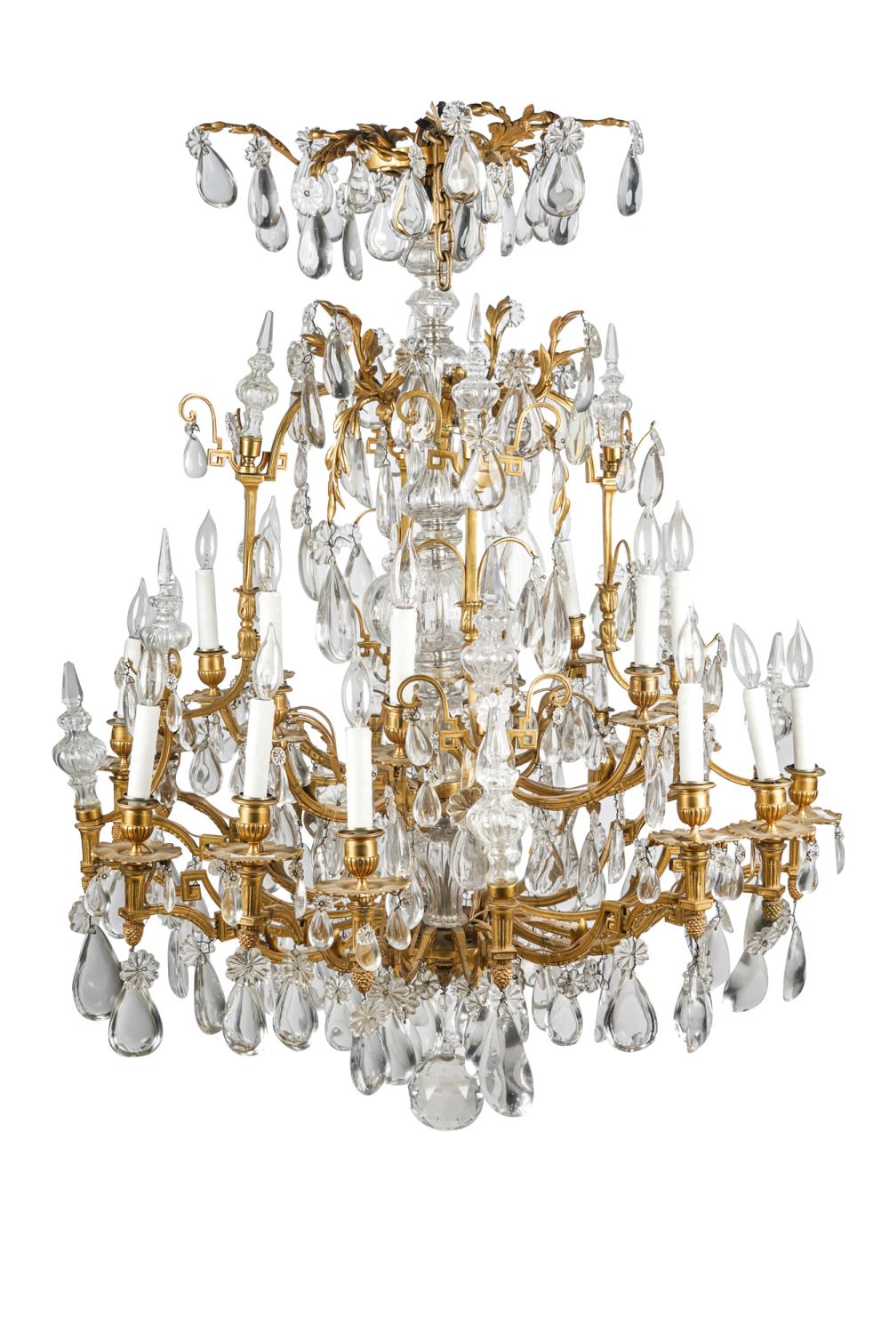 Appraisal: FRENCH CRYSTAL -LIGHT CHANDELIER inches diameter inches high Condition