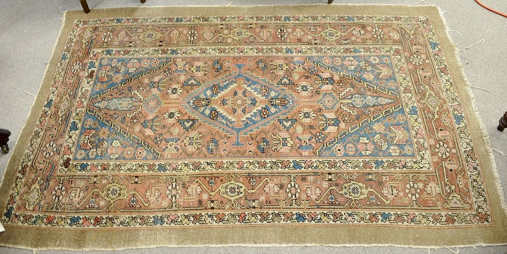 Appraisal: Northwest Persian throw rug ' x ' Northwest Persian throw