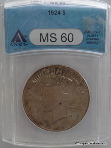 Appraisal: Pease MS Silver Dollar CoinGraded certified and slabbed by ANACS