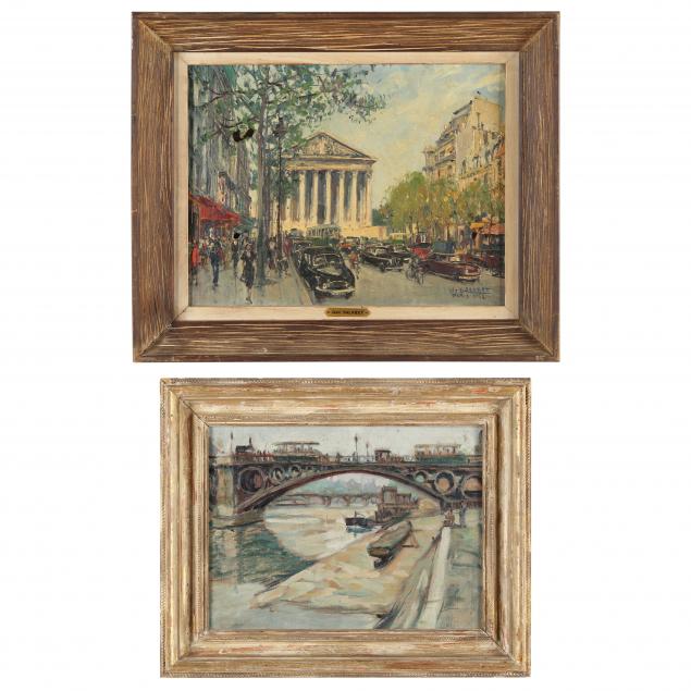 Appraisal: TWO VINTAGE CONTINENTAL VIEWS ONE IN NEWCOMB-MACKLIN FRAME The first