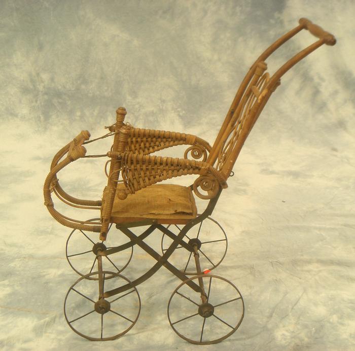 Appraisal: Wicker doll carriage excellent original condition Estimate -