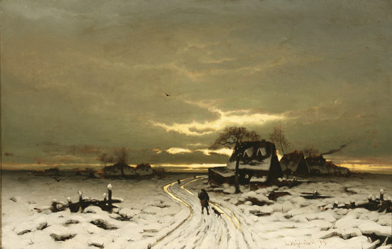 Appraisal: Friedrich Josef Nicolai Heydendahl German - Returning Home in Winter