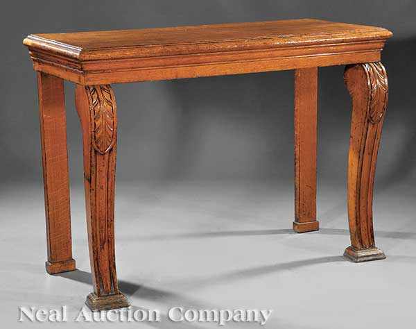 Appraisal: A William IV Carved Oak Pier Table mid- th c