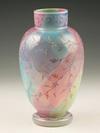 Appraisal: ART GLASS VASE - Ca Swirl Rainbow Three Color Case