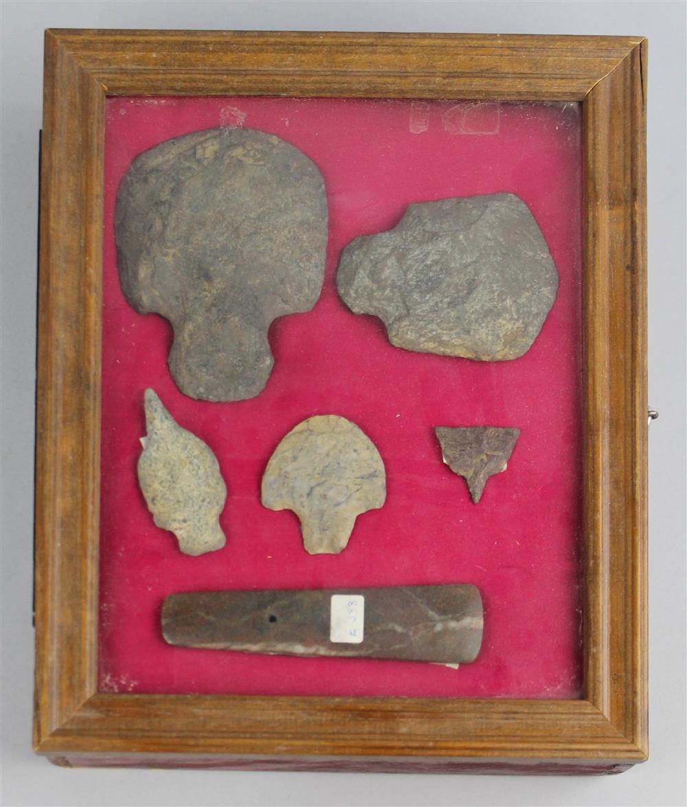 Appraisal: GROUP OF STONE IMPLEMENTS FROM WOODLANDS AND ARCHAIC PERIODS triangular