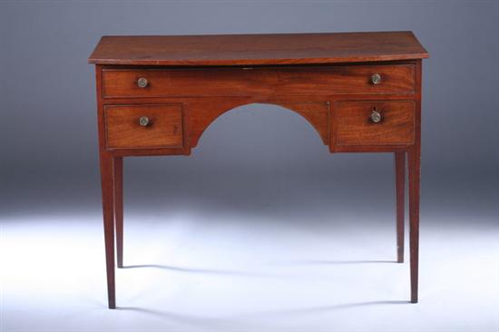 Appraisal: GEORGE III WALNUT BRANDY BOARD th century Bow front top