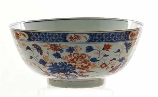 Appraisal: Chinese Export Imari porcelain punch bowl th century decorated in