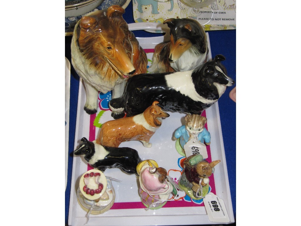 Appraisal: Lot comprising nine assorted animal figures to include Beswick Beatrix