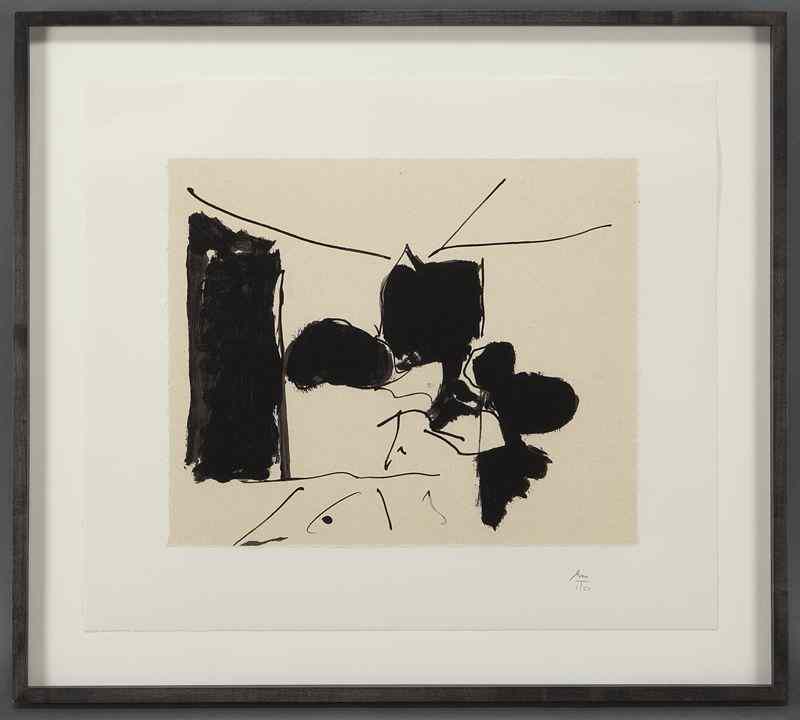 Appraisal: Robert Motherwell ''Paris Review'' lithograph chine applique on paper Initialed