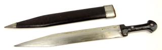 Appraisal: th Century Continental Broad Sword with Carved Horn Grip and