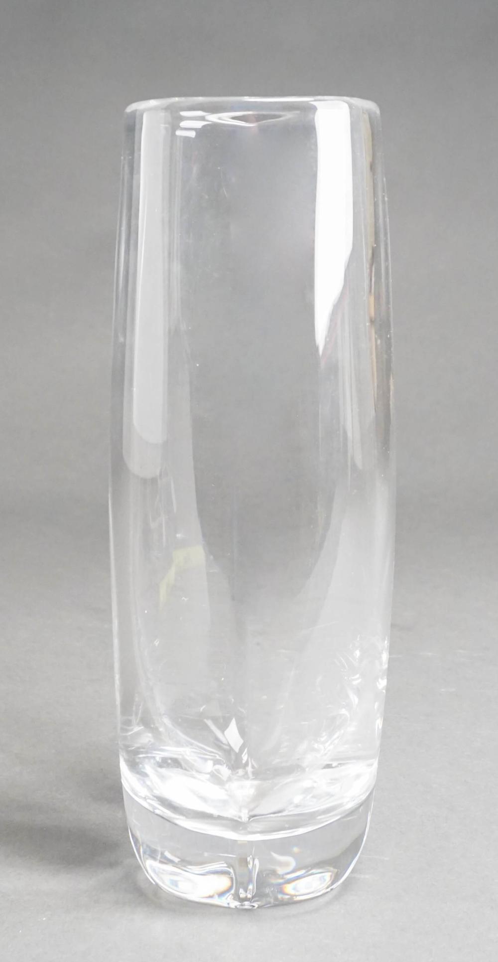 Appraisal: ORREFORS TALL CRYSTAL VASE H IN CM Orrefors Tall Crystal