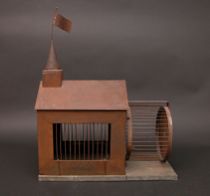 Appraisal: Folk Art Pet Cage th Century Tin folk art pet