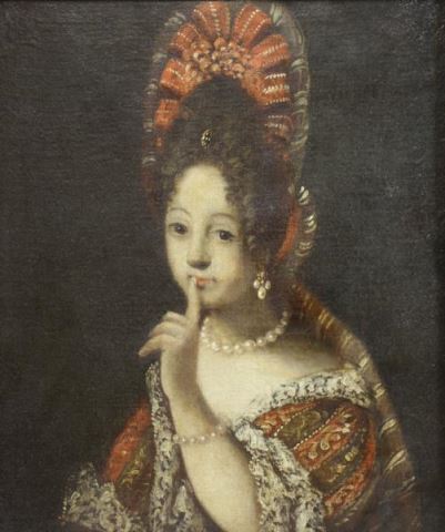 Appraisal: Spanish School th C Oil on Canvas Portraitof a Lady