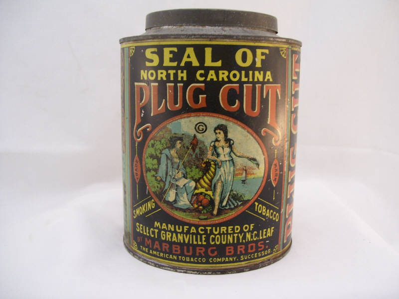 Appraisal: Seal of North Carolina Plug Cut Tobacco Tin Tin litho