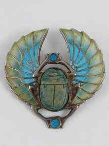 Appraisal: An standard silver gilt plique a jour enamel Art Nouveau