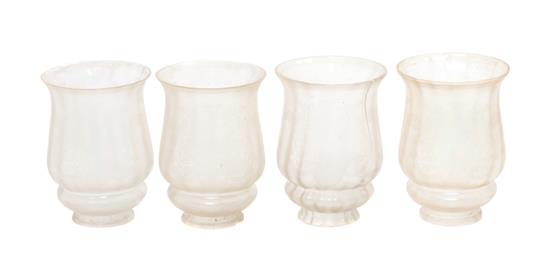 Appraisal: Sale Lot A Set of Four Etched Glass Verre de