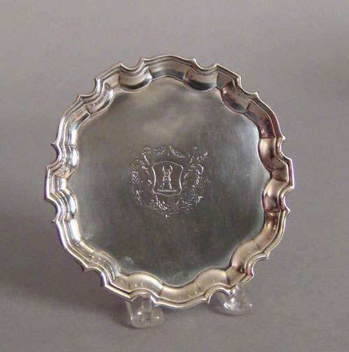 Appraisal: Georgian silver waiter - bearing the touch GH possibly for