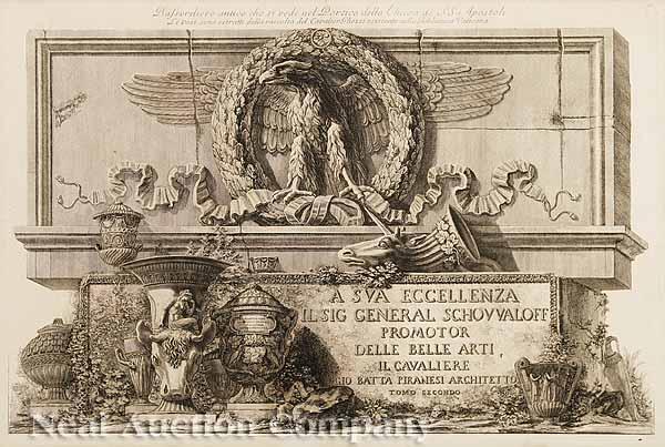 Appraisal: After Giovanni Battista Piranesi Italian - Bassorilievo antico che si