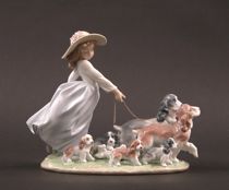 Appraisal: Lladro Puppy Parade Puppy Parade signed porcelain numbered and apprx