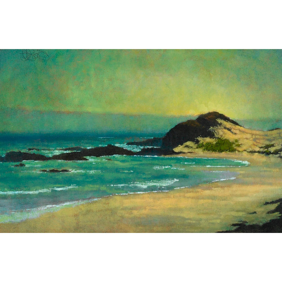 Appraisal: ERIN MCSAVANEY NORTH BEACH - EVENING acrylic on canvas signed