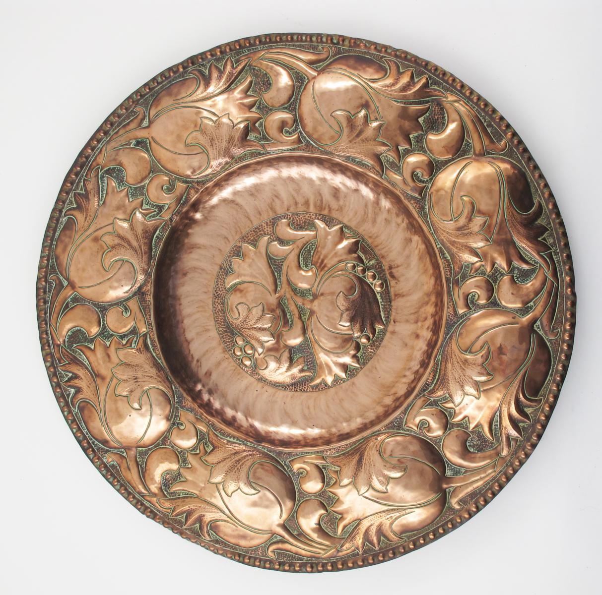 Appraisal: A John Pearson copper charger