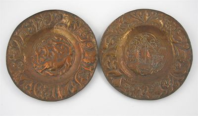 Appraisal: A pair of Arts and Crafts copper chargers by John