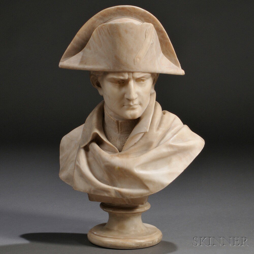 Appraisal: Alabaster Bust of Napoleon second half th early th century