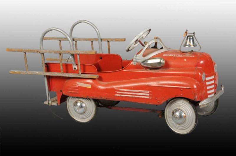 Appraisal: Pressed Steel City Fire Department Pedal Truck Description American s