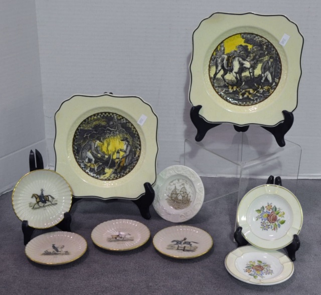 Appraisal: Bx Two Royal Doulton PlatesWith hunting scenes Along with four