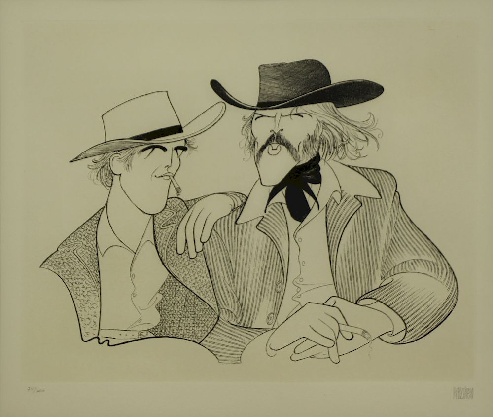 Appraisal: AL HIRSCHFELD AMERICAN - Etching Butch Cassidy and the Sundance