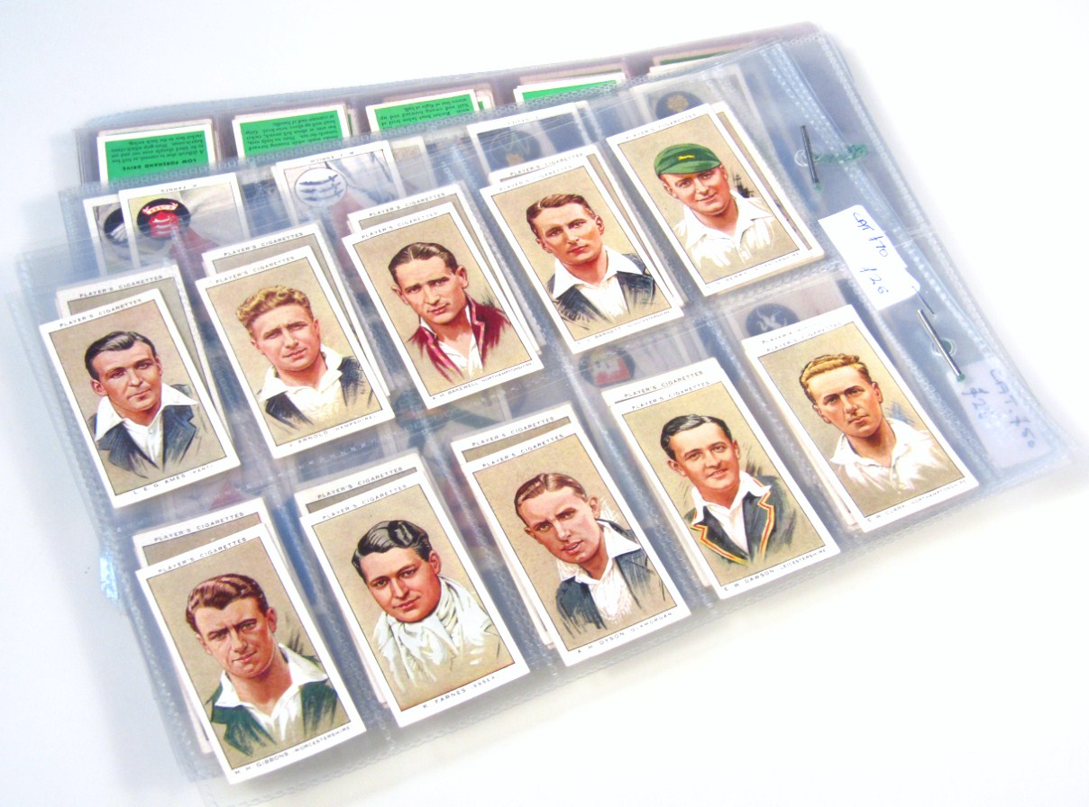 Appraisal: Various cigarette cards John Players Cricketers blue backs Tennis and