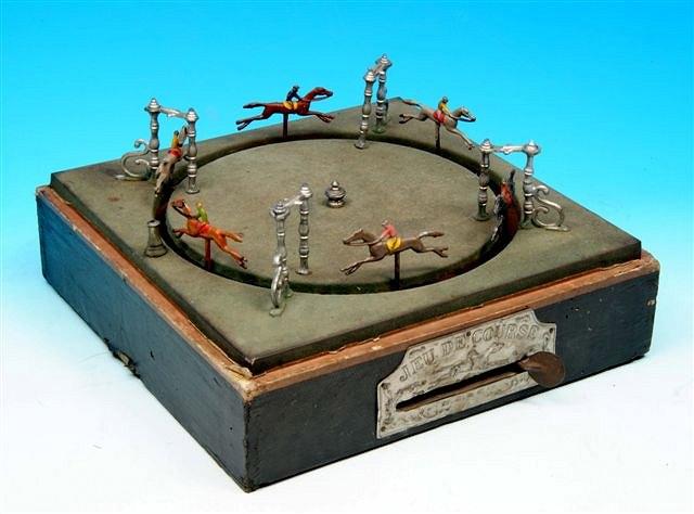 Appraisal: A LATE TH CENTURY CONTINENTAL HORSE RACING GAME 'Jeu de