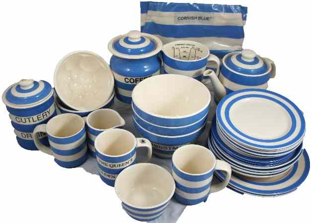 Appraisal: A collection of TG Green Cornish Blue Ware to include