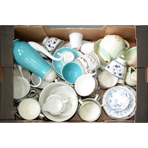 Appraisal: A Susie Cooper turquoise and polka dot bone china coffee