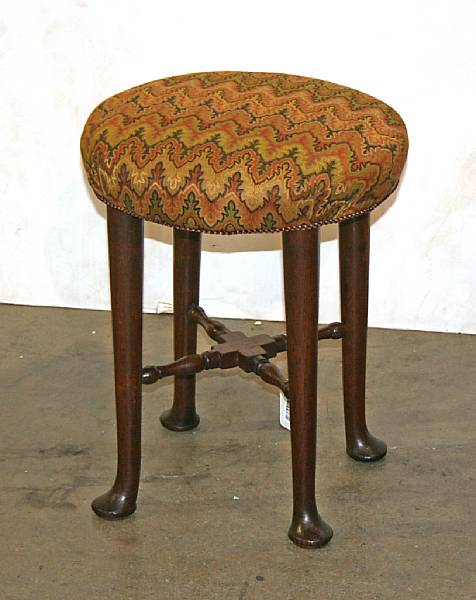 Appraisal: A Victorian mahogany stool mid late th century height in