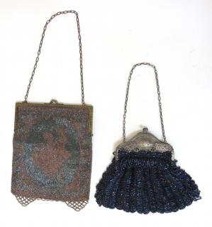 Appraisal: Antique Ladies Night Purses One with a silvered lid opening