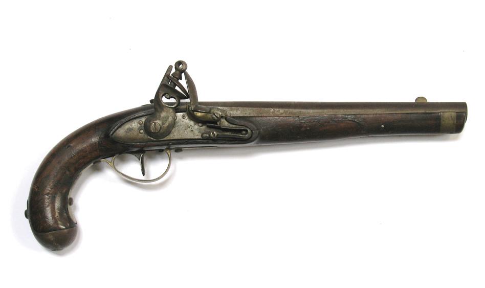 Appraisal: AN TH CENTURY FLINTLOCK PISTOL the action engraved Hall with