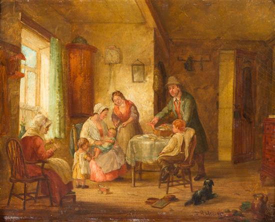 Appraisal: Sale Lot Frederick Daniel Hardy British - Family at Home