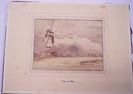 Appraisal: attributed to Peter de Wint Windmill watercolour cm x cm