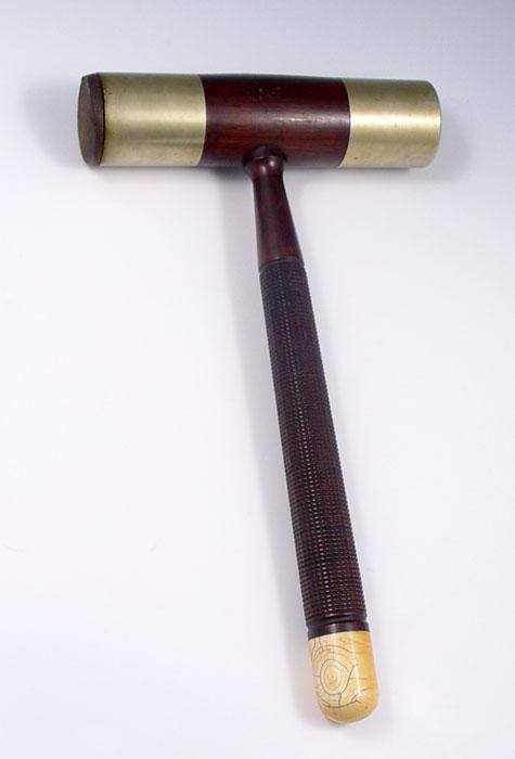 Appraisal: IVORY ROSEWOOD CEREMONIAL GAVEL OR CHINKER Unique presentation quality gavel