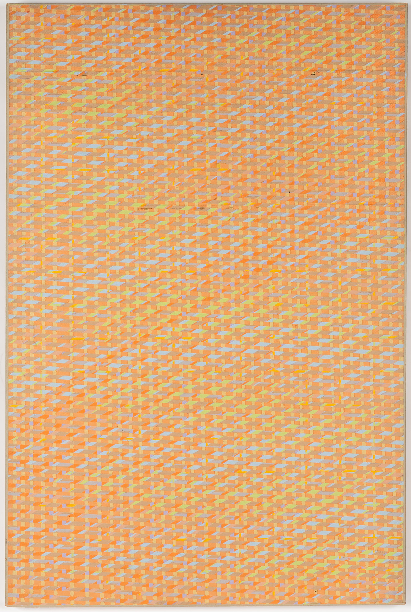 Appraisal: VINCENT LONGO AMERICAN B NINE-TONE CROSSING acrylic on wood and